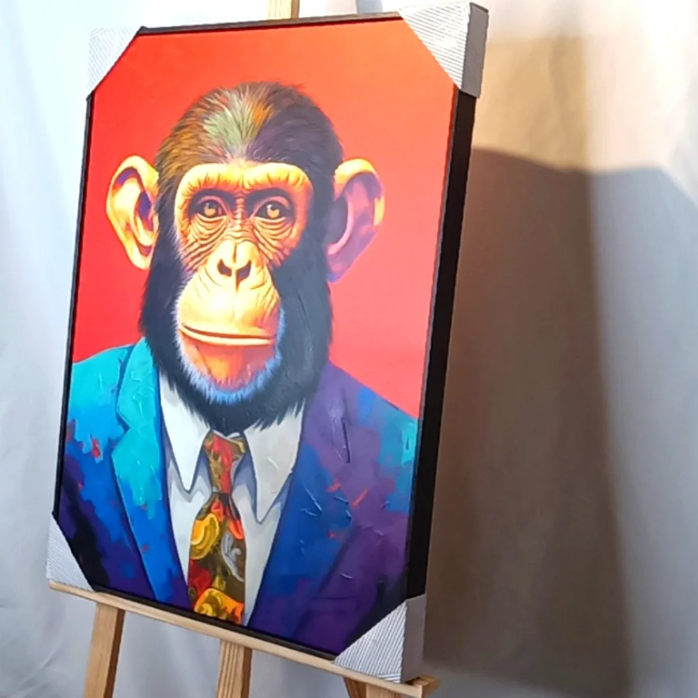 Business Monkey Hand Painted 18.5